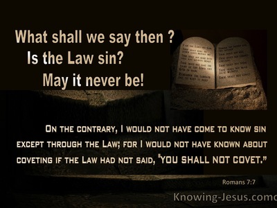 Romans 7:7 Is The Law Sin : May It Never Be (black)